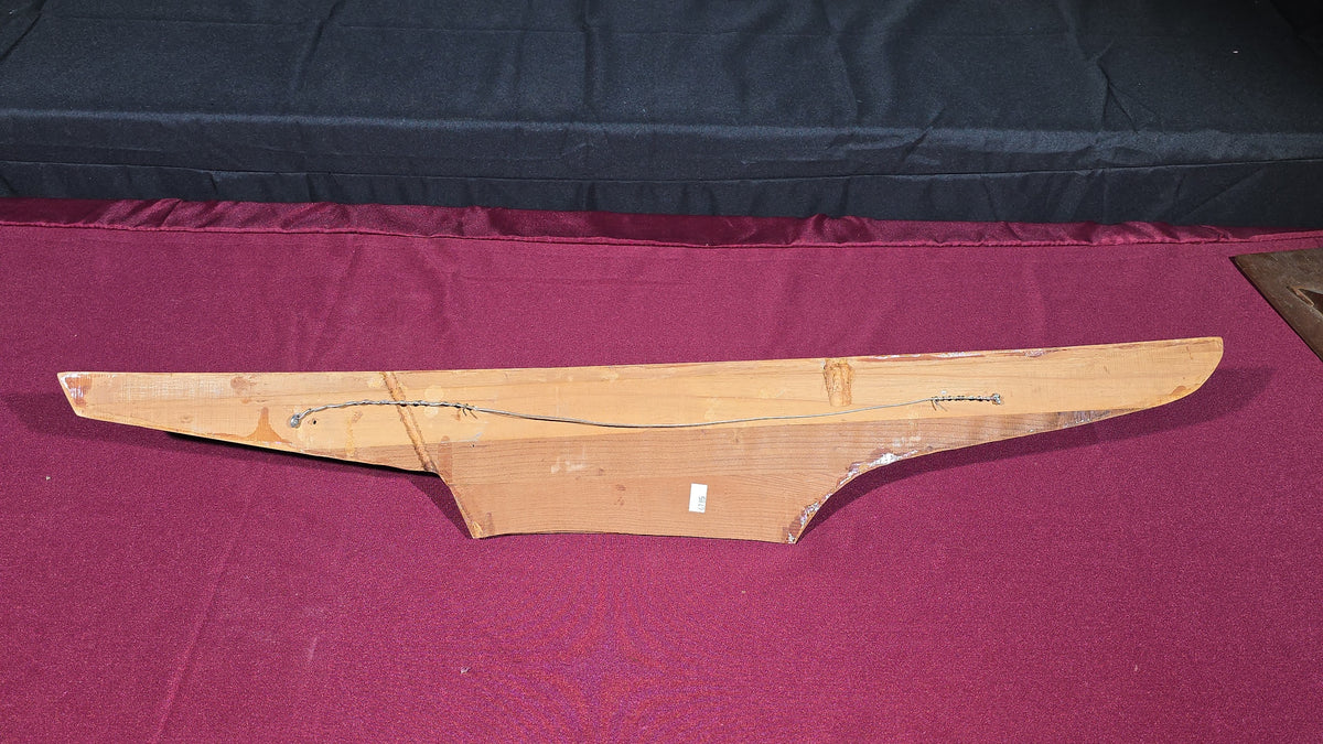 Pair of Vintage Wooden Boat Half Hull Models including One Taken from Lines of 1910 Speed Launch "Kite" by "Clem" Carter, March 1974