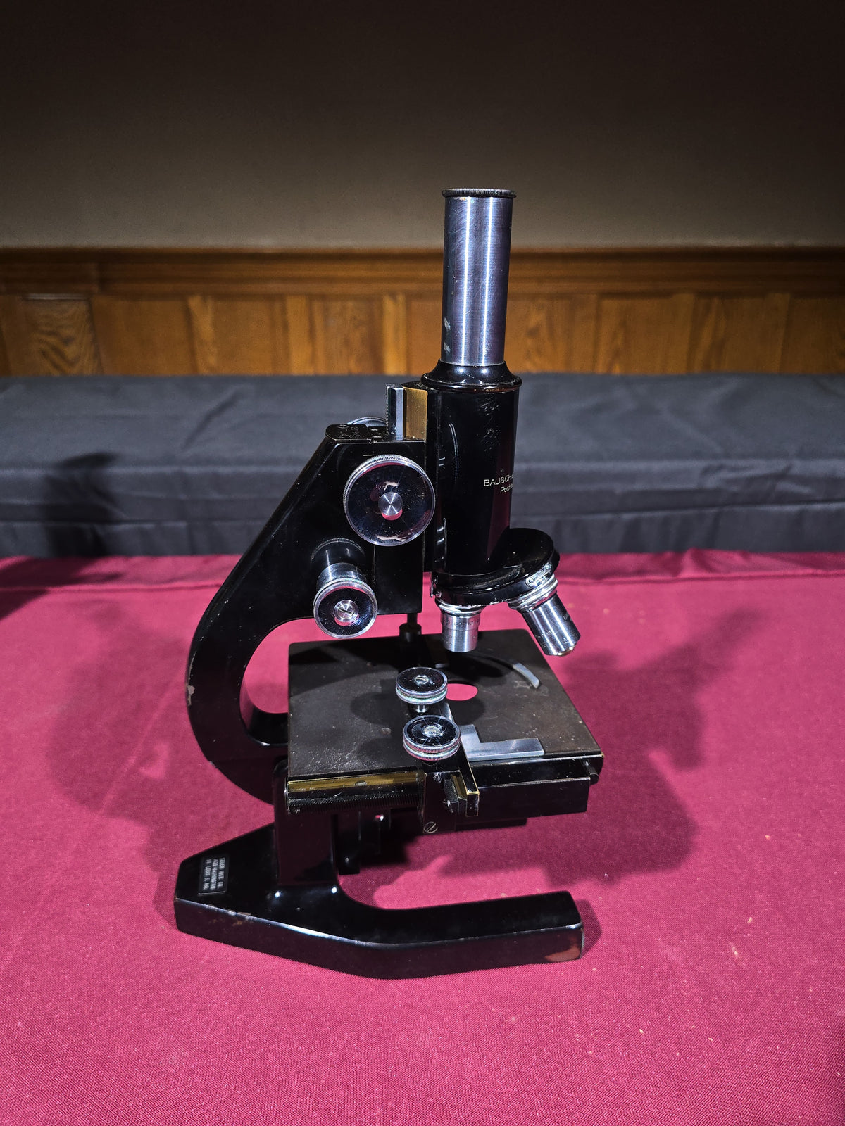 Vintage Bausch & Lomb Compound Microscope in Carrying Case, Seiler Instrument & Mfg. Co., St. Louis, Missouri