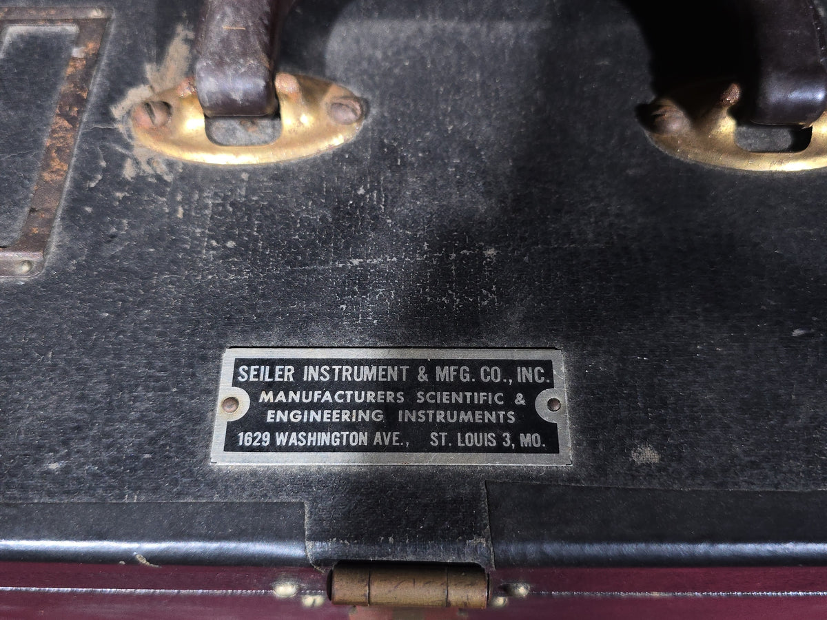 Vintage Bausch & Lomb Compound Microscope in Carrying Case, Seiler Instrument & Mfg. Co., St. Louis, Missouri