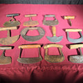 Lot 053 - Grouping of 12 Antique Food Choppers and Herb Cutters with Wood Handles