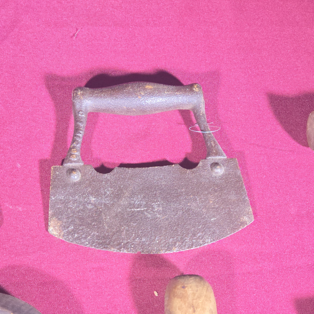 Grouping of 12 Antique Food Choppers and Herb Cutters with Wood Handles