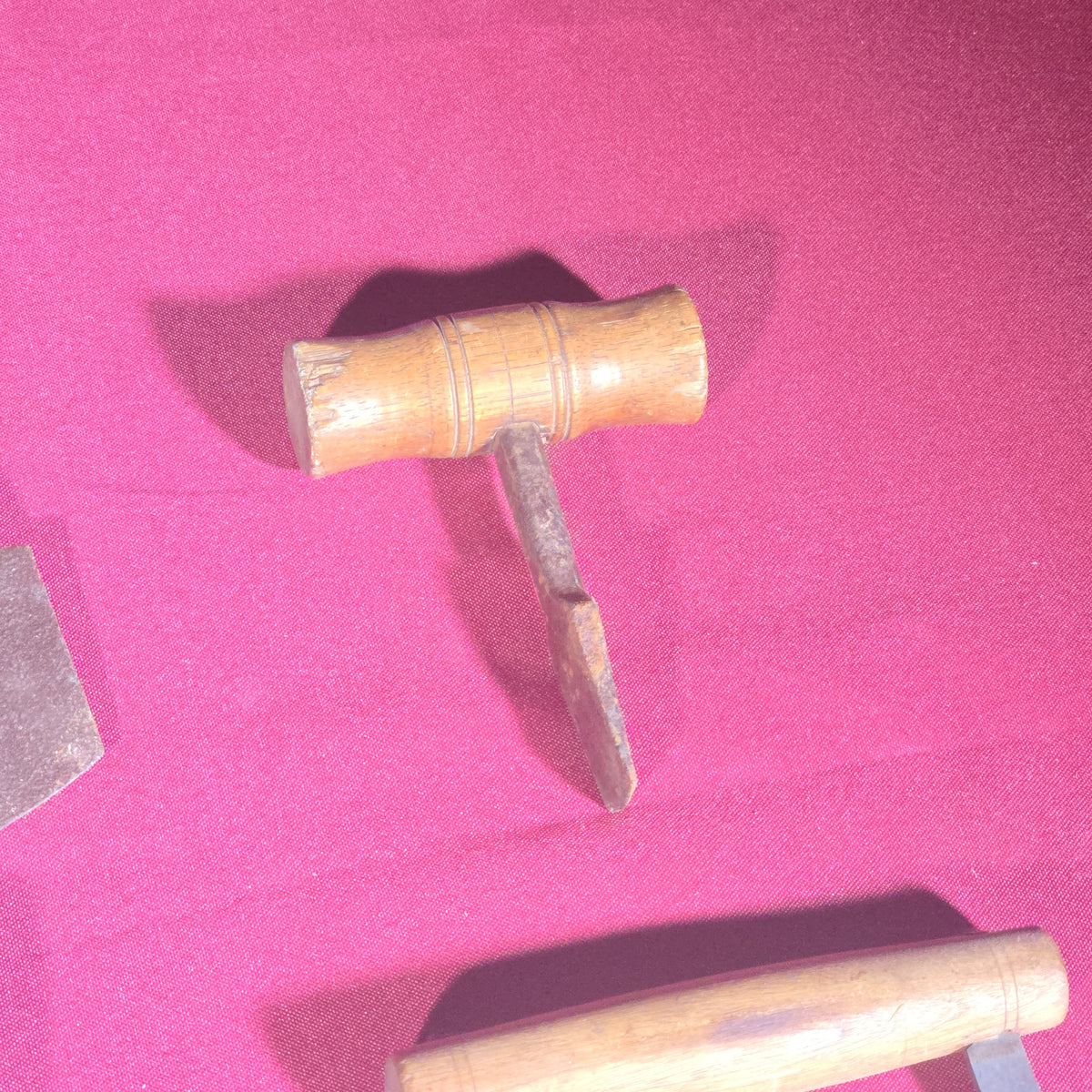 Grouping of 12 Antique Food Choppers and Herb Cutters with Wood Handles