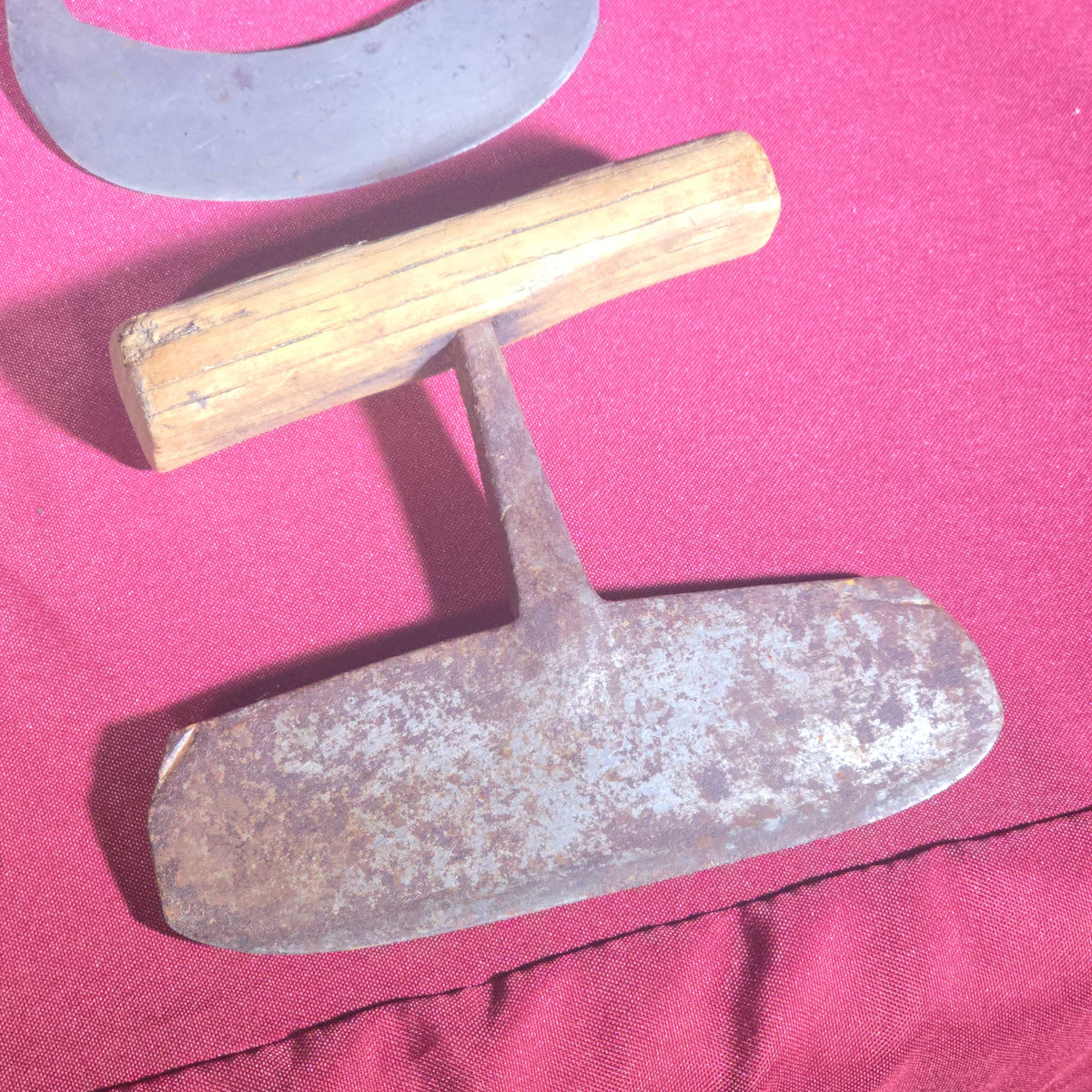 Grouping of 12 Antique Food Choppers and Herb Cutters with Wood Handles