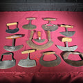 Lot 054 - Grouping of 12 Antique and Vintage Food Choppers with Wood and Metal Handles