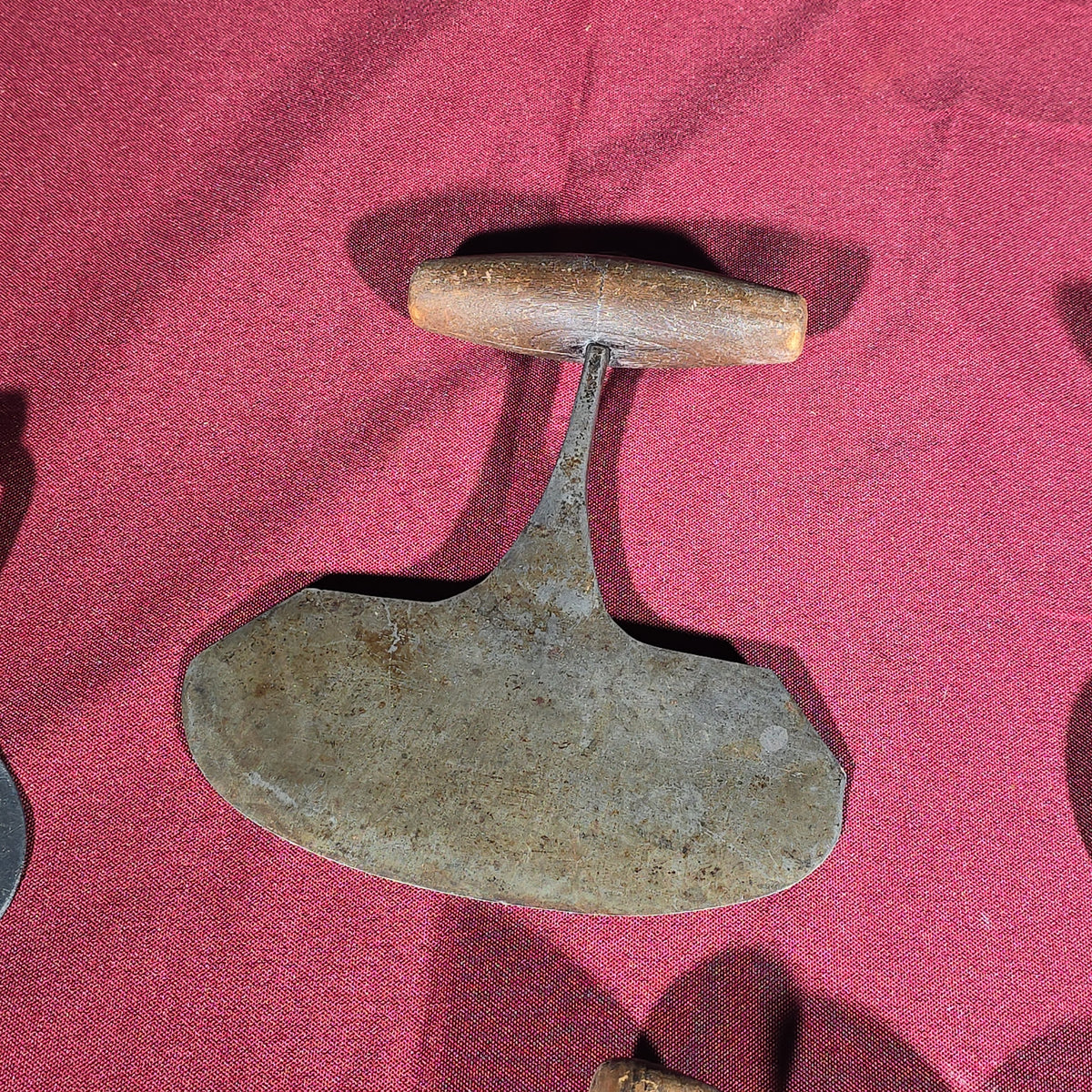 Grouping of 12 Antique and Vintage Food Choppers with Wood and Metal Handles