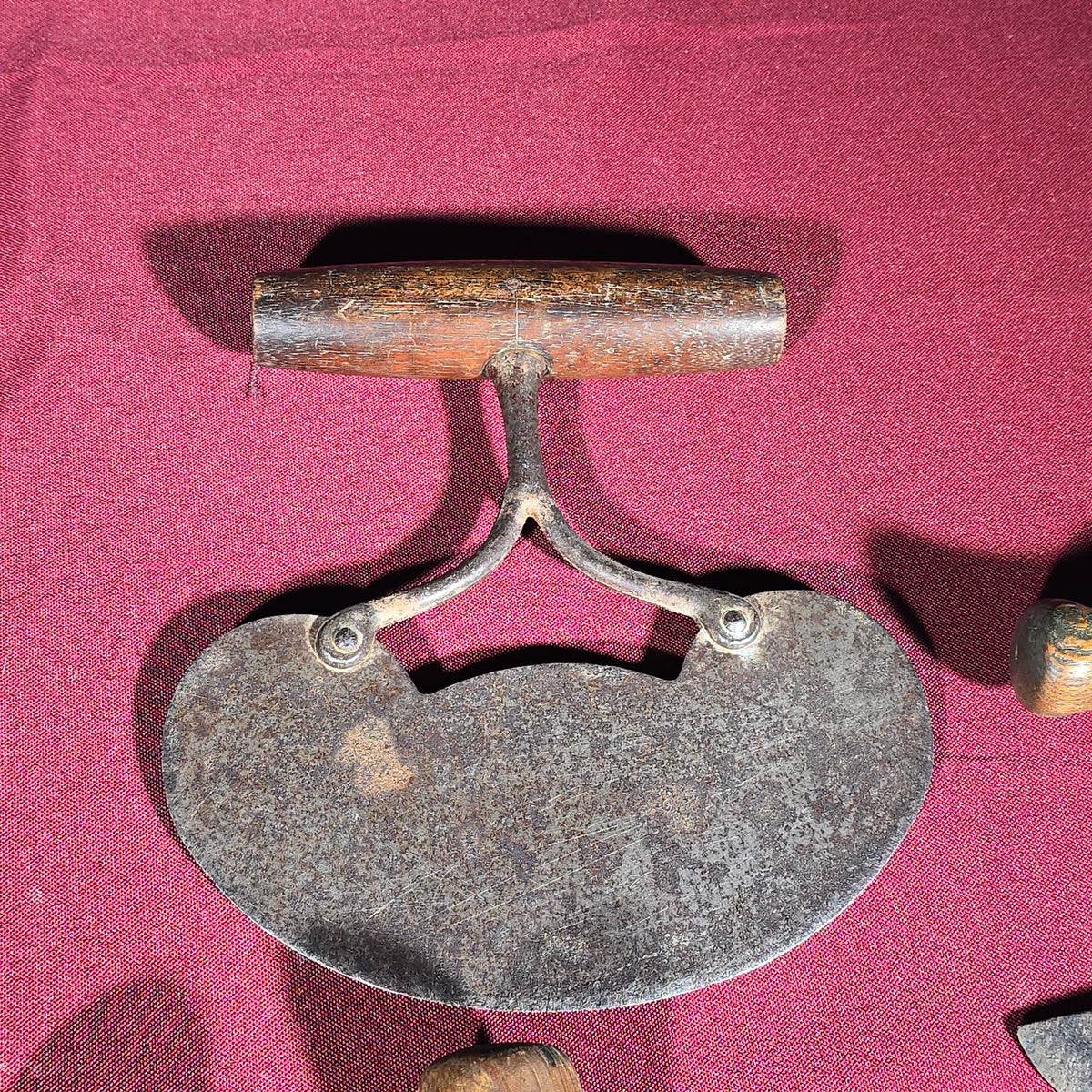 Grouping of 12 Antique and Vintage Food Choppers with Wood and Metal Handles