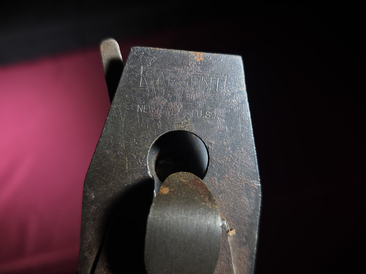 Antique Brass-Soled Smoothing Plane Stamped "S. Olsson" with Sargent Blade, New Haven, Connecticut