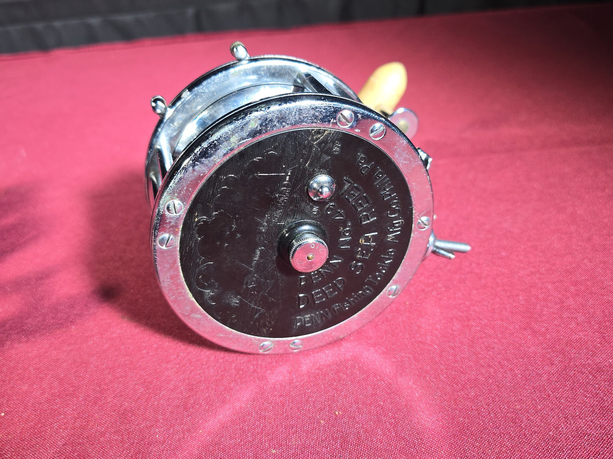 Pair of Vintage Penn No. 49 Deep Sea Fishing Reels, Manufactured by Penn Fishing Tackle Mfg. Co., Philadelphia, Pennsylvania