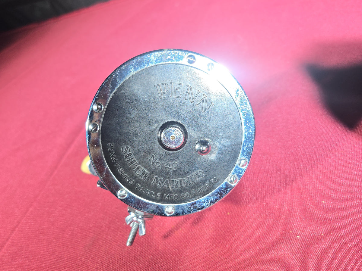 Pair of Vintage Penn No. 49 Deep Sea Fishing Reels, Manufactured by Penn Fishing Tackle Mfg. Co., Philadelphia, Pennsylvania