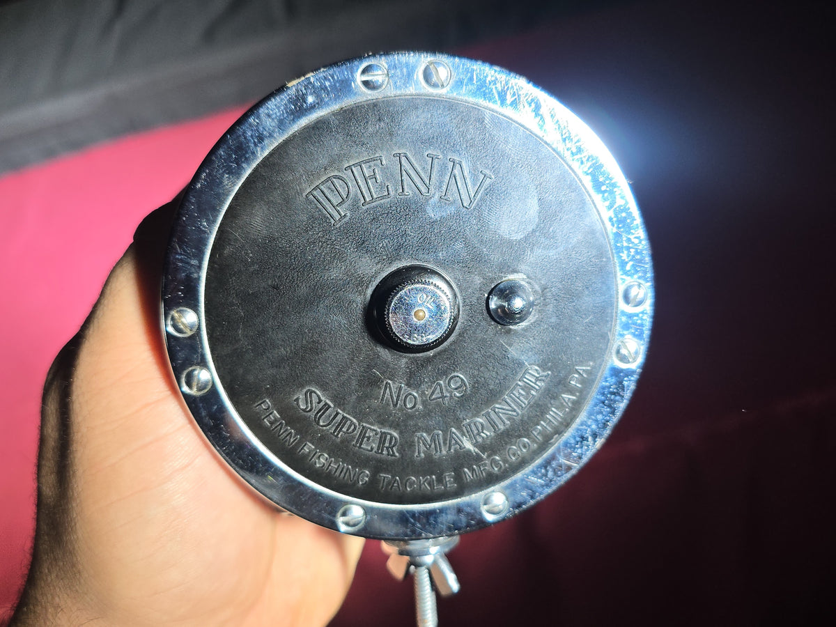 Pair of Vintage Penn No. 49 Deep Sea Fishing Reels, Manufactured by Penn Fishing Tackle Mfg. Co., Philadelphia, Pennsylvania