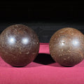 Lot 105 - Pair of Antique Wooden Balls