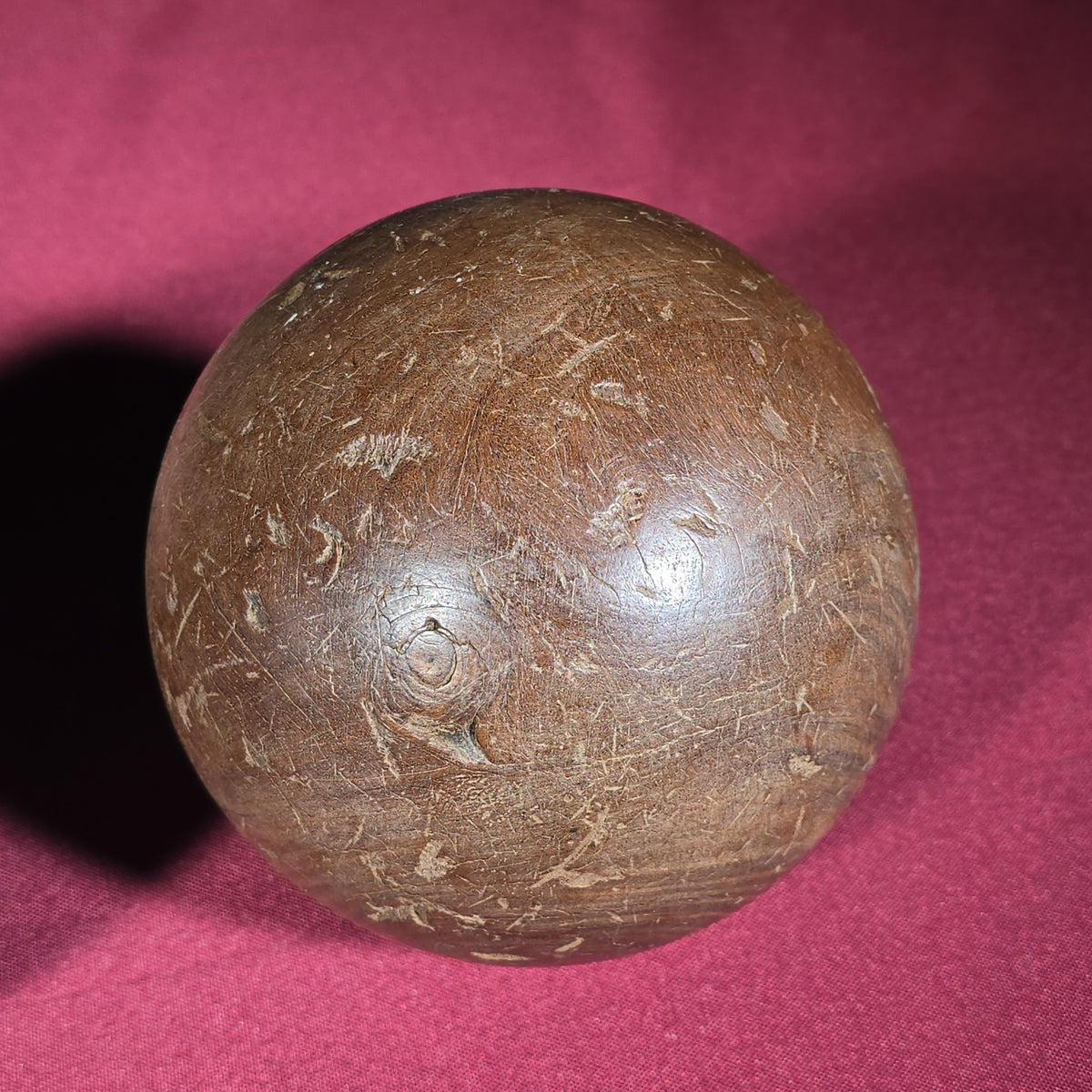 Pair of Antique Wooden Balls
