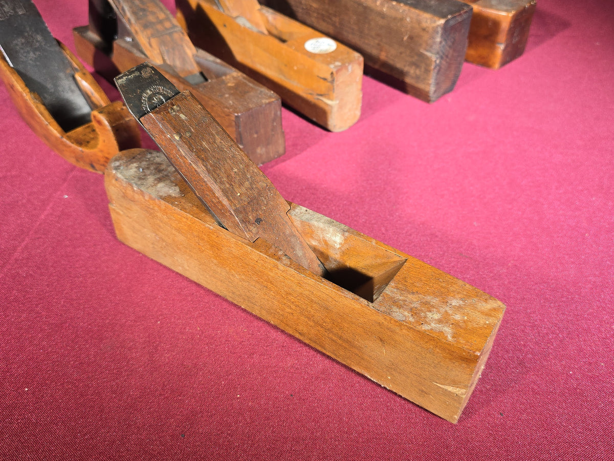 Grouping of Six Antique Wood-Bodied Hand Planes including Solingen, Providence Tool, and Others