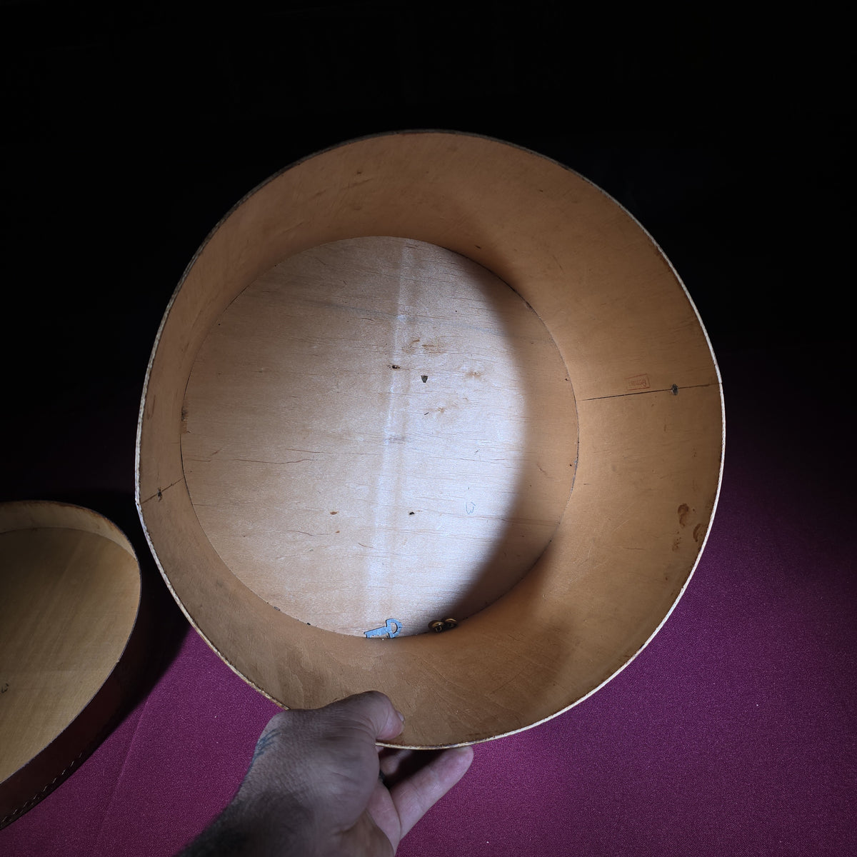 Antique Wooden Hat Box from H.H. Battles Flowers, Philadelphia, Pennsylvania