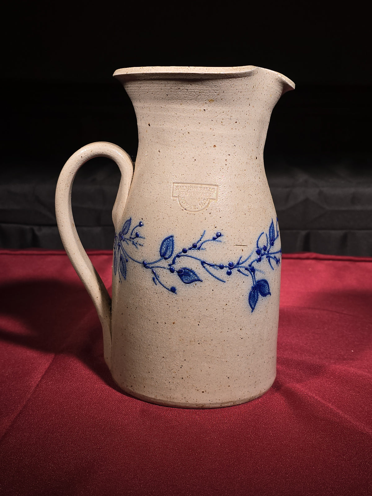 Vintage Salmon Falls Stoneware Pitcher, Dover, New Hampshire, 1994