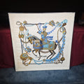 Lot 005 - Vintage Framed Hermès Paris Silk Scarf, "Le Timbalier" Equestrian Design, Framed by the Ainsworth Gallery, Boston, Massachusetts, 40-1/4" W x 40-1/4" H