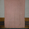 Lot 196 - Vintage Woven Wool Coverlet in Pink and Cream, 64" W x 86" H