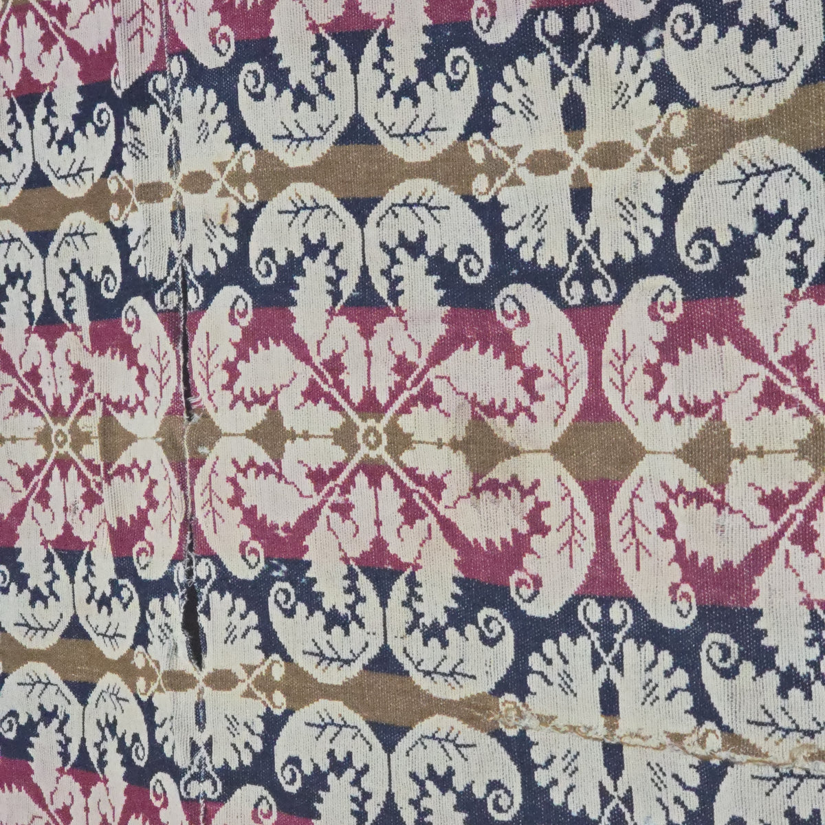 Antique Jacquard Woven Wool Coverlet, G. Renner & P. Leidig, 1838