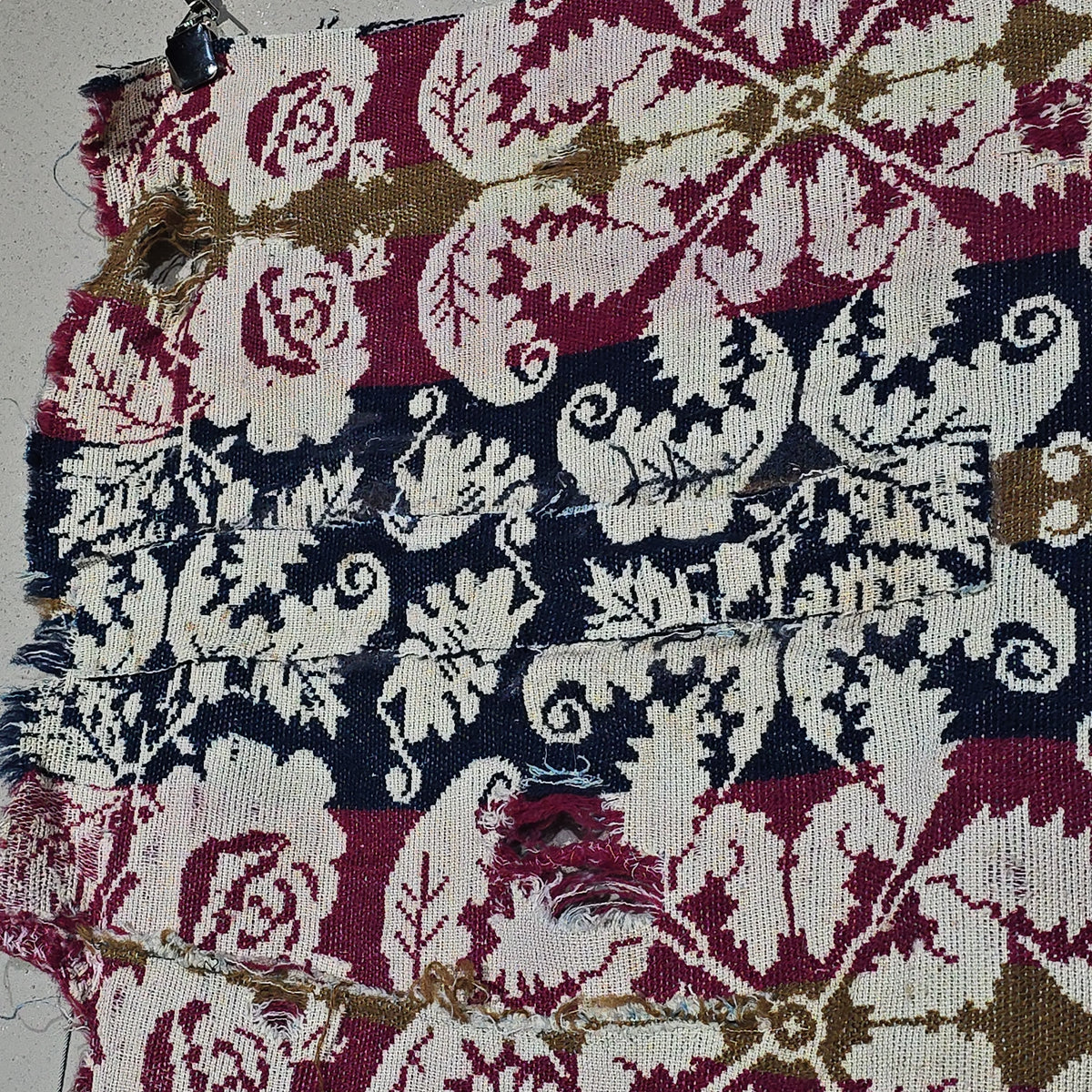 Antique Jacquard Woven Wool Coverlet, G. Renner & P. Leidig, 1838