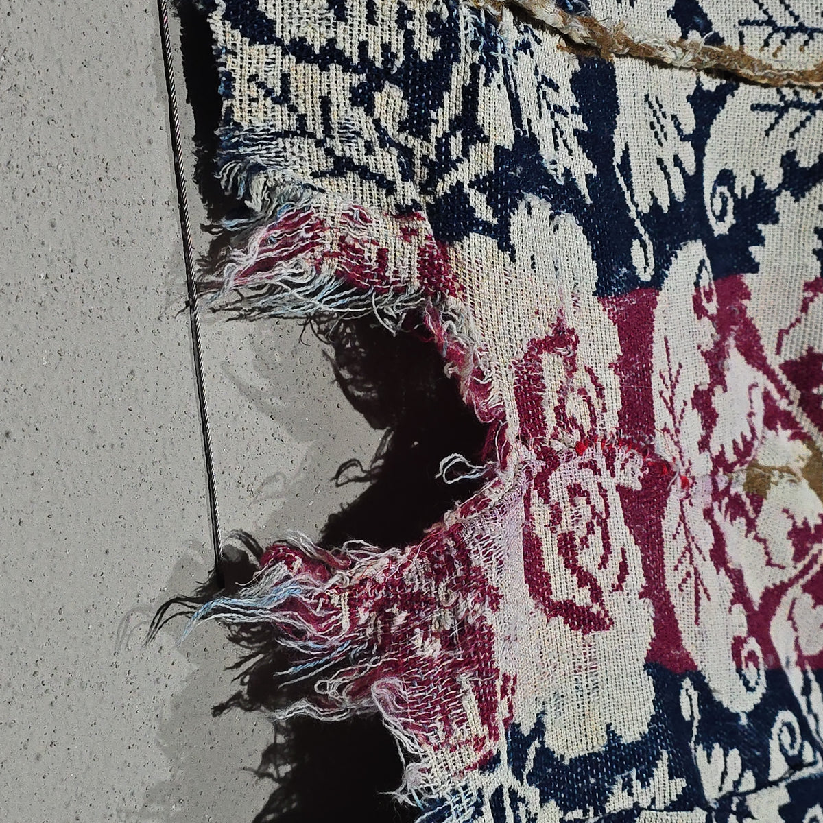 Antique Jacquard Woven Wool Coverlet, G. Renner & P. Leidig, 1838