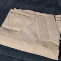 Lot 209 - Antique Handwoven Linen Sheet with Embroidered Floral Motifs and Accompanying Handwritten Provenance Letter