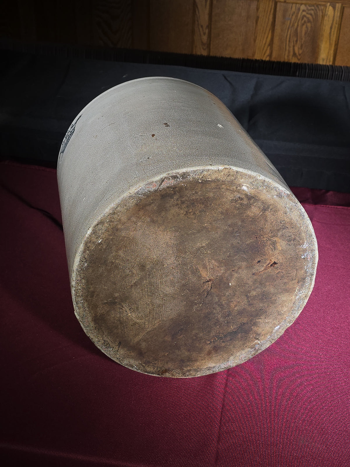 Antique 5-Gallon Stoneware Jug with Crown Mark