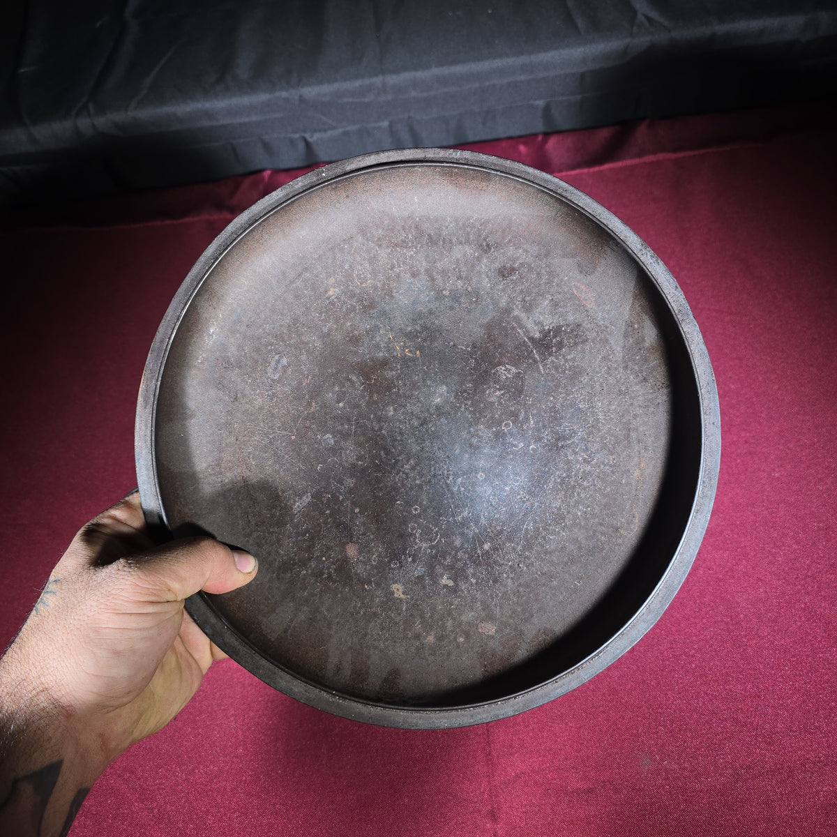 Vintage Vollrath Ware No. 65 Cast Iron Dutch Oven with Lid and Bail Handle