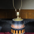 Lot 237 - Vintage Wooden Barrel Table Lamp with Iron Straps, 28-1/2" H