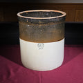 Lot 170 - Antique Six-Gallon Two-Tone Stoneware Crock with Keystone Mark, 13-1/4" W x 14-1/4" H