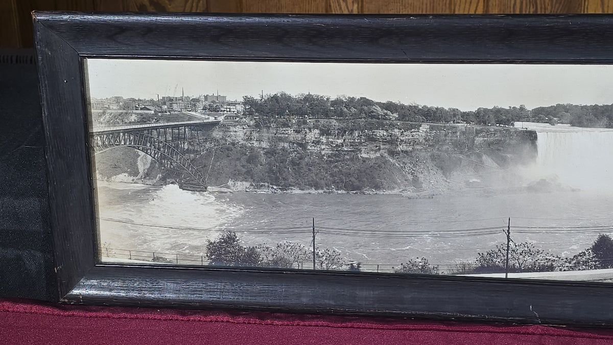 Antique Framed Panoramic Photograph of Niagara Falls, Photographed by T. Francis King, Buffalo, New York