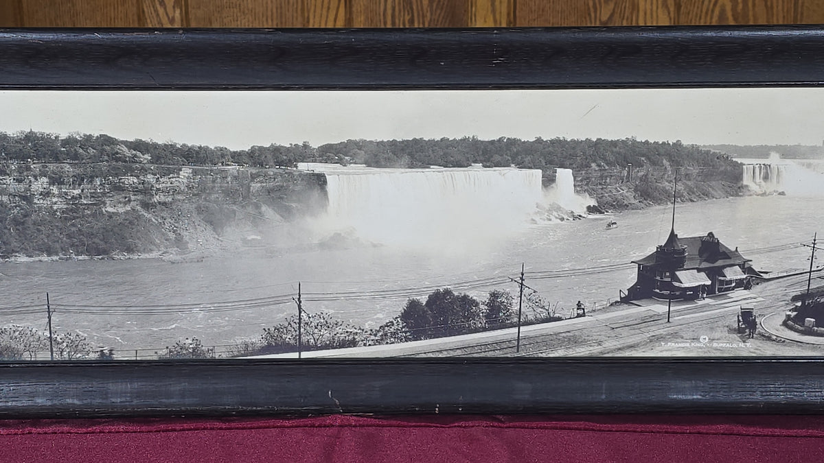 Antique Framed Panoramic Photograph of Niagara Falls, Photographed by T. Francis King, Buffalo, New York