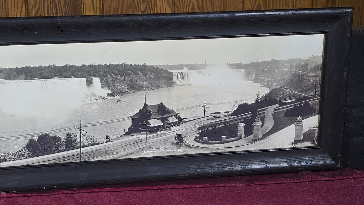 Antique Framed Panoramic Photograph of Niagara Falls, Photographed by T. Francis King, Buffalo, New York