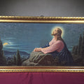 Lot 288 - Vintage Framed Religious Print, Christ in the Garden of Gethsemane, 17-5/8" W x 34-1/4" H