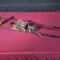 Lot 287 - Antique Metal Frame Prosthetic Leg with Leather Straps and Padding, 32" H