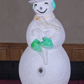 Lot 270 - Vintage Blow Mold Snowman with Top Hat and Broom, 40" H