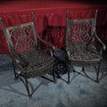 Lot 227 - Pair of Antique Cast Iron Garden Armchairs, Manufactured by W. Adams Foundry Co., Philadelphia, Pennsylvania