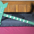 Lot 162 - Vintage Hand-Painted Wooden "360 Yds" Directional Arrow Sign in Green and White Paint, 18" L x 32" H