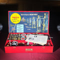 Lot 242 - Vintage A.C. Gilbert Erector Master Builder Set No. 10092 "Builds the Mysterious Walking Robot" In Red Metal Case, 1954