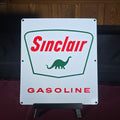 Lot 156 - Vintage Reproduction Sinclair Gasoline Porcelain Advertising Sign, 12" W x 13-1/2" H