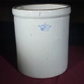 Lot 169 - Antique 6-Gallon Stoneware Crock with Blue Crown Mark, 13" W x 14-3/4" H