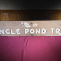 Lot 164 - Vintage Carved and Painted Wooden Trail Sign, "Shingle Pond Trail", 59-3/4" L x 10" H