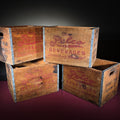 Lot 256 - Grouping of Four Vintage Pelco Beverages Advertising Wood Crates, Everett Club Bottling Co., Everett, Massachusetts, 16-1/2" L x 12-1/4" W x 12" H each