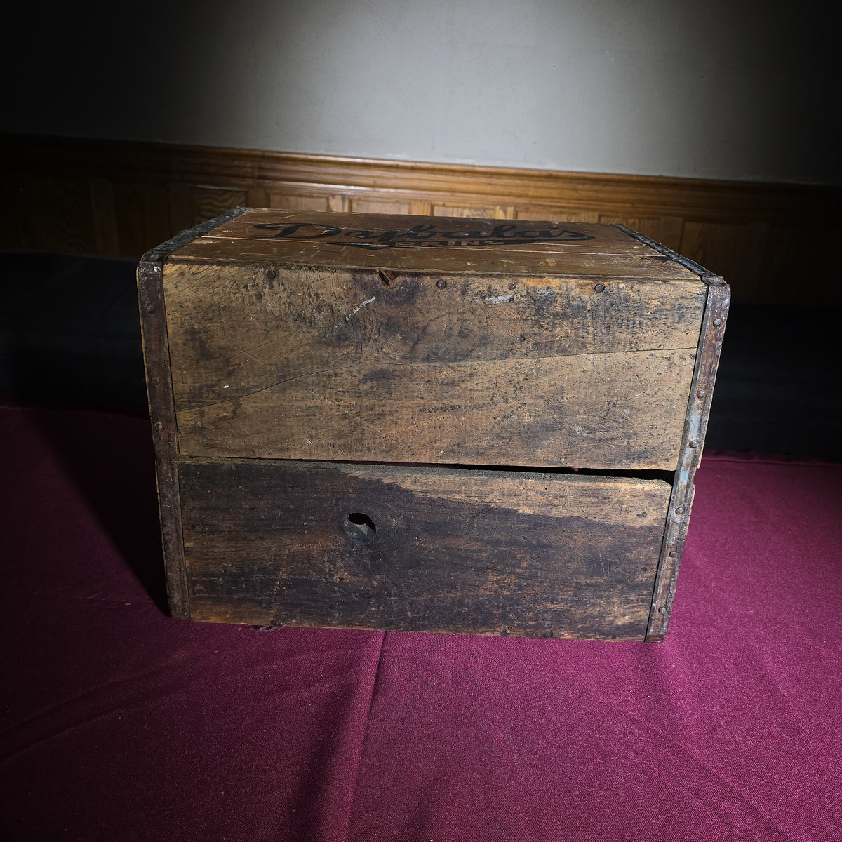 Vintage Dybala's Spring Bottling Works Wooden Advertising Beverage Crate, Woonsocket, Rhode Island
