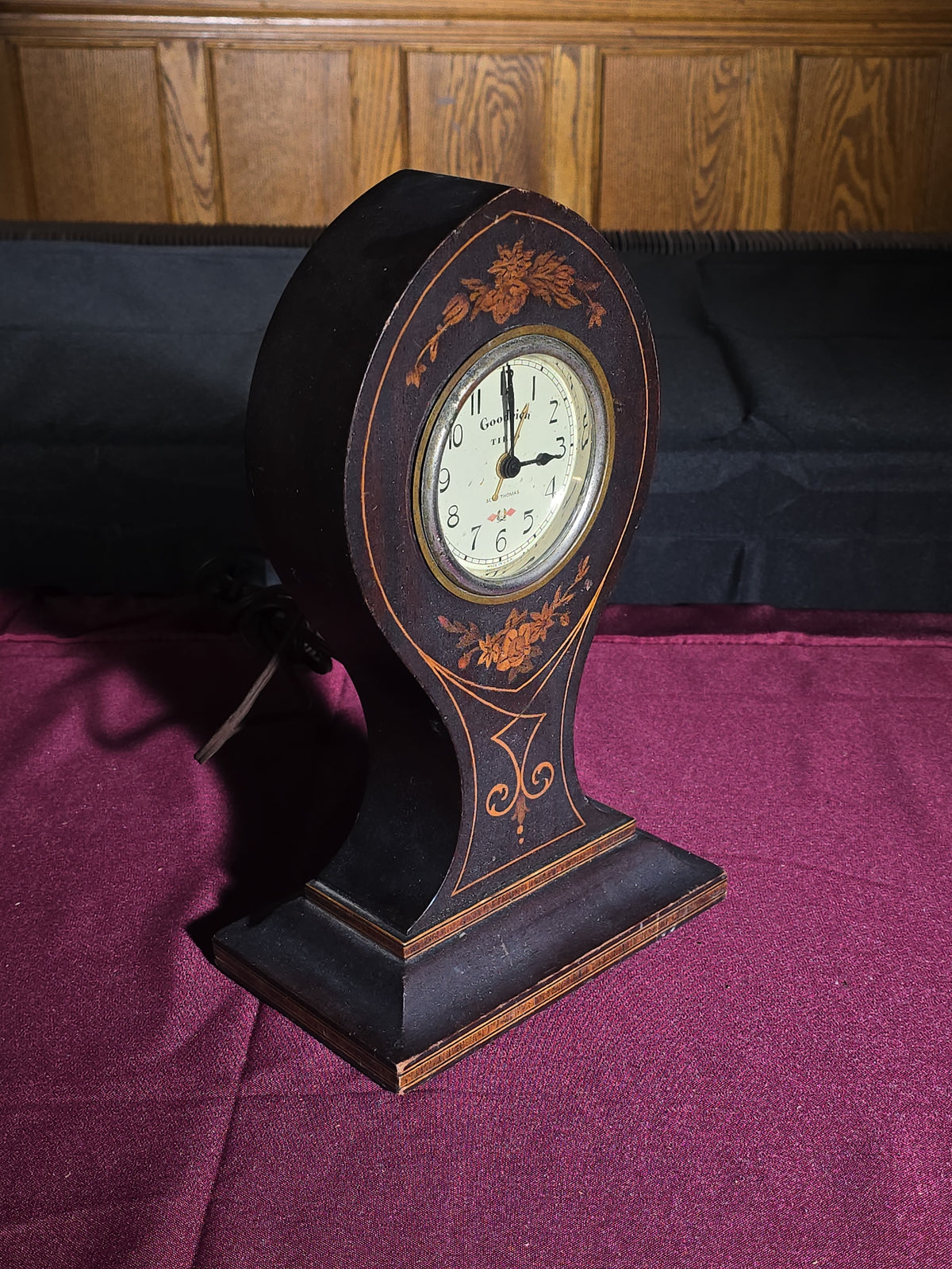 Vintage Seth Thomas Electric Mantel Clock Advertising Goodrich Tires