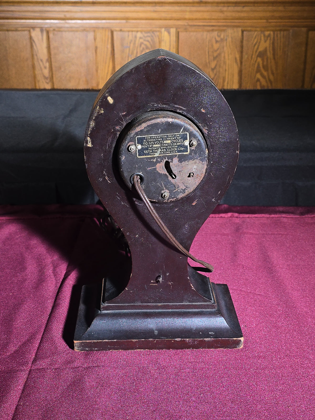 Vintage Seth Thomas Electric Mantel Clock Advertising Goodrich Tires
