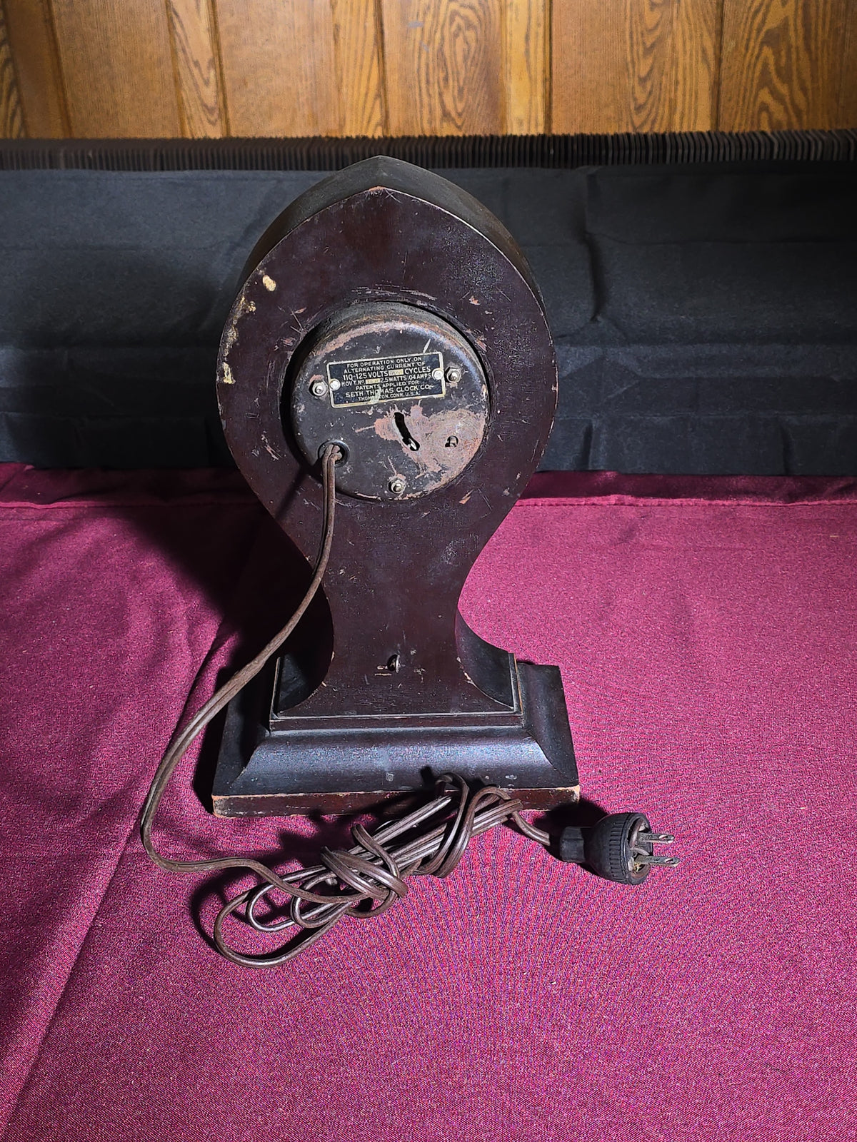 Vintage Seth Thomas Electric Mantel Clock Advertising Goodrich Tires