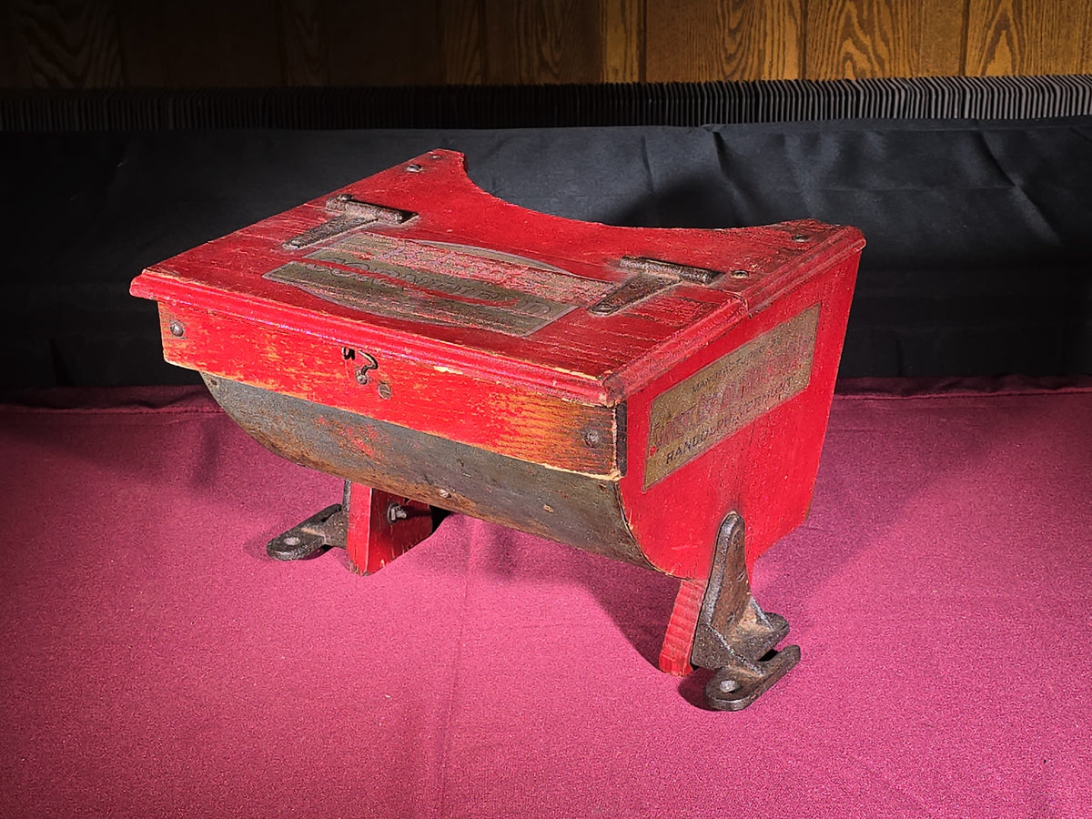 Antique Red-Painted "King of the Cornfield" Wooden Seed Planter, Manufactured by Sargent, Osgood & Roundy Co. Inc., Randolph, Vermont