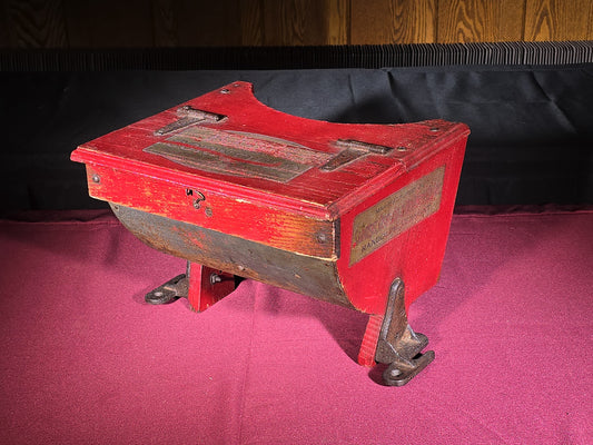 Antique Red-Painted "King of the Cornfield" Wooden Seed Planter, Manufactured by Sargent, Osgood & Roundy Co. Inc., Randolph, Vermont