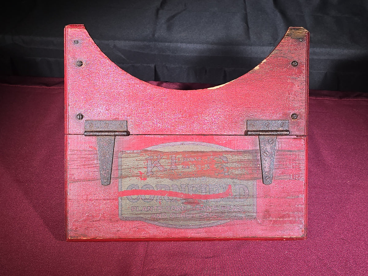 Antique Red-Painted "King of the Cornfield" Wooden Seed Planter, Manufactured by Sargent, Osgood & Roundy Co. Inc., Randolph, Vermont
