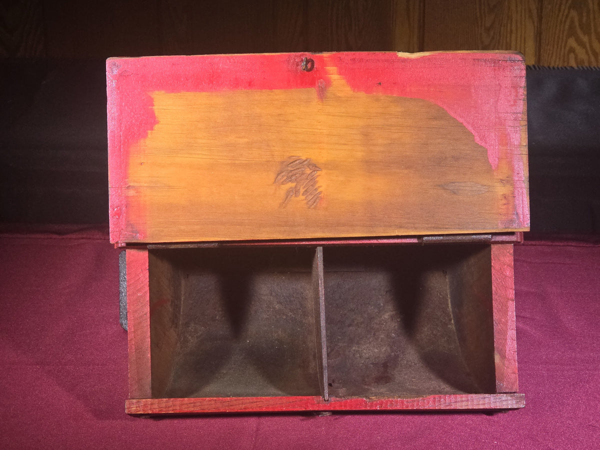 Antique Red-Painted "King of the Cornfield" Wooden Seed Planter, Manufactured by Sargent, Osgood & Roundy Co. Inc., Randolph, Vermont